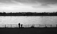 Düsseldorf, Burgplatz - Rhein, Duo